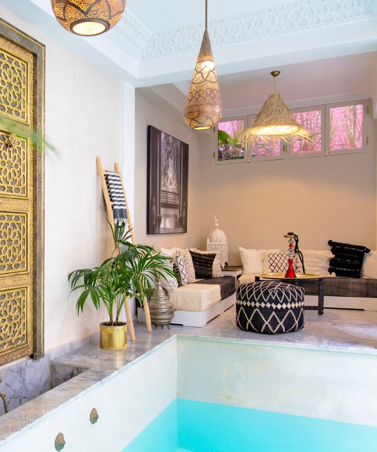 Piscine intérieure du Riad